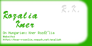 rozalia kner business card